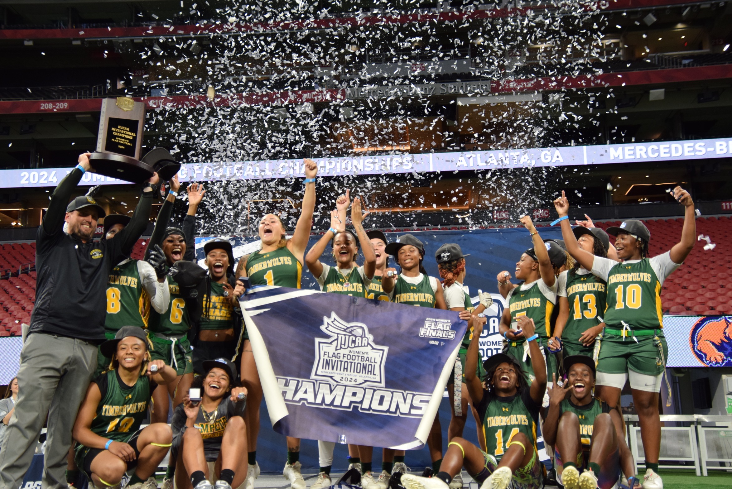 FGC Timberwolves Win Back-to-Back NJCAA Flag Football Championships